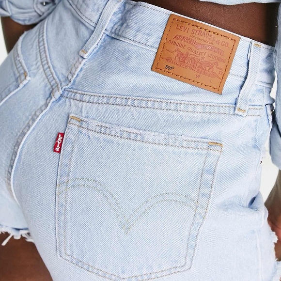 Levi's Pants - Levi's 501 Original short slim fit denim shorts in light wash blue